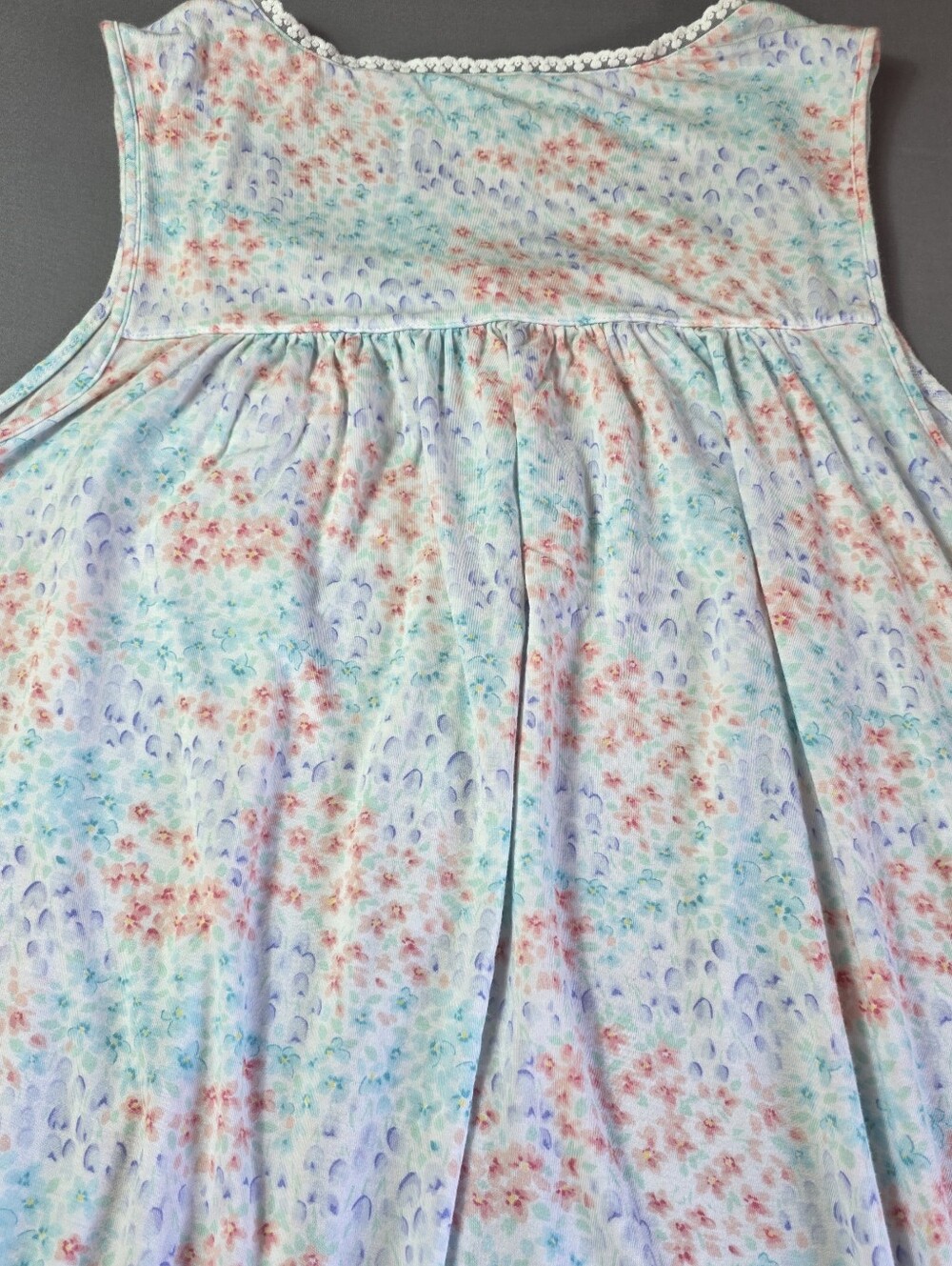 Eileen West Pastel Floral Nightgown - Pink Blue Mint Women'a Size M Cottagecore - Picture 11 of 12